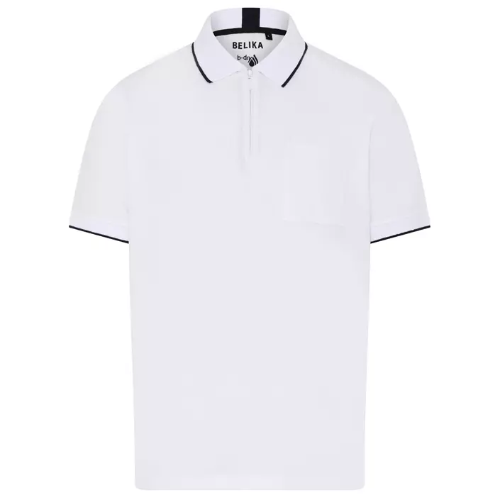 Belika Valencia polo T-shirt med lynlås, Bright White, large image number 0