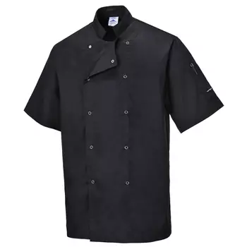 Portwest C733 short-sleeved chefs jacket, Black