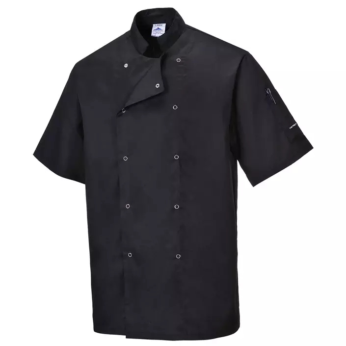 Portwest C733 short-sleeved chefs jacket, Black, large image number 0