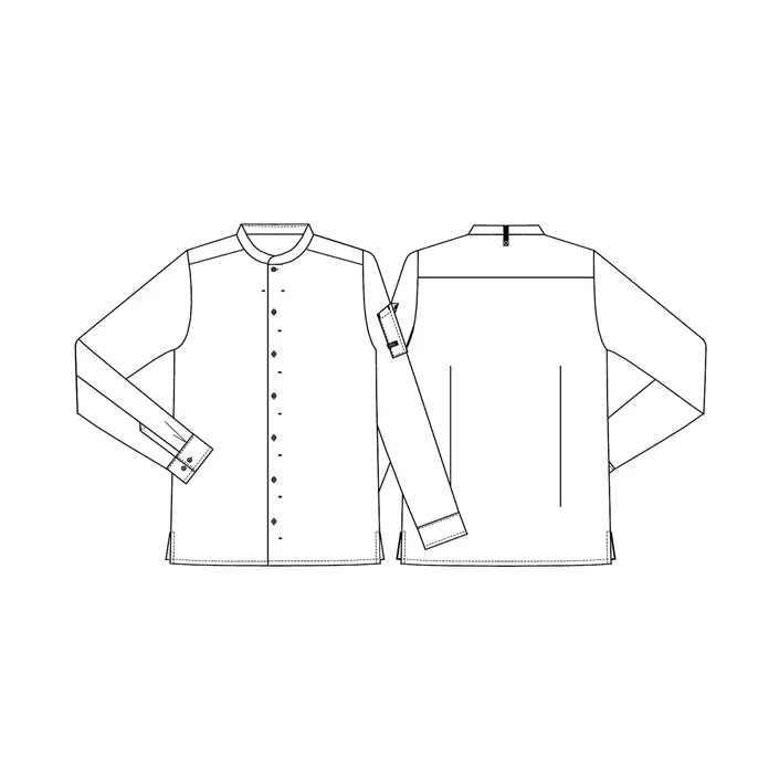 Kentaur modern fit kokkeskjorte/serveringsskjorte, Hvit, large image number 5