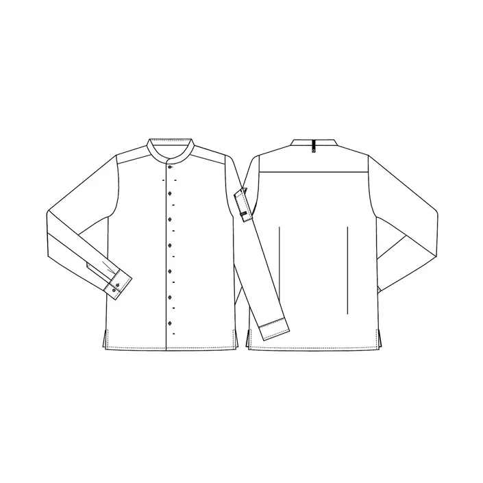 Kentaur modern fit kokkeskjorte/serveringsskjorte, Hvid, large image number 5