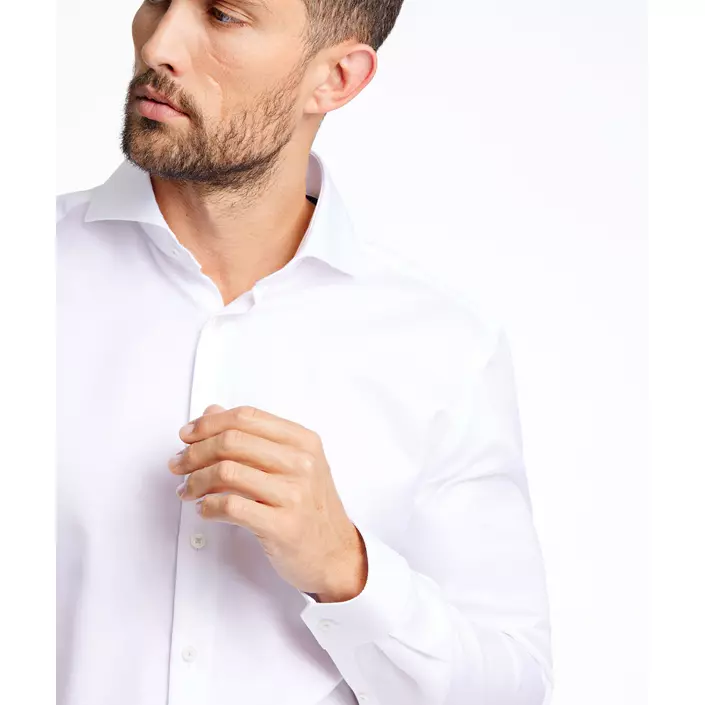 Lindbergh Twill slim fit skjorte, White , large image number 3