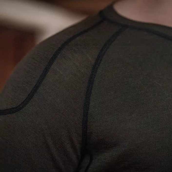 Seeland Apex One Hundred baselayertröja med merinoull, Pine green, large image number 3