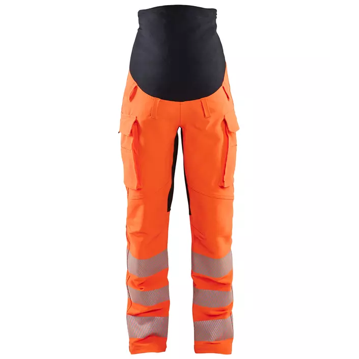 Blåkläder maternity work trousers full stretch, Hi-Vis Orange/Black, large image number 0