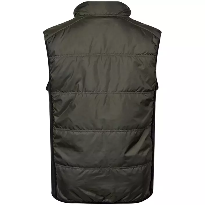 Tee Jays hybrid stretch bodywarmer/vest, Deep Green/Black, large image number 1