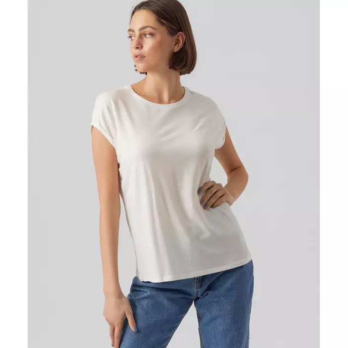 Vero Moda VMAVA PLAIN dame T-shirt, Snow White, large image number 1