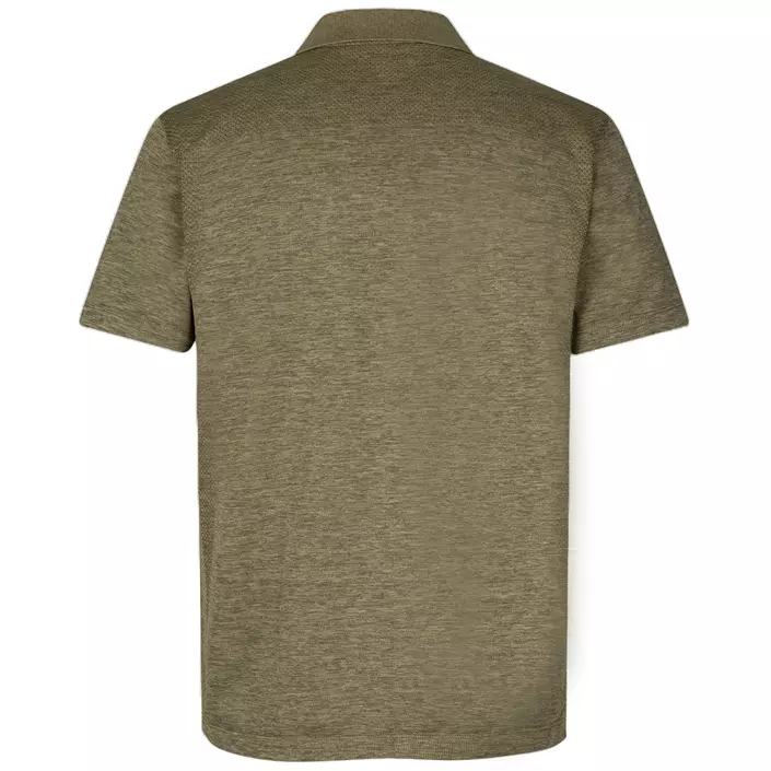 ID Active polo T-shirt, Oliven melange, large image number 2
