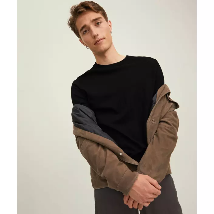 Jack & Jones Premium JPRCCMERINO striktrøje med merinould, Black, large image number 3