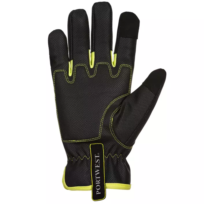 Portwest A771 cut protection gloves Cut B, Black/Yellow, large image number 2