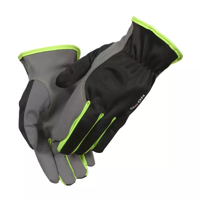 OX-ON Extreme Basic 4000 work gloves, Black/Grey/Hi-Vis Yellow, large image number 1