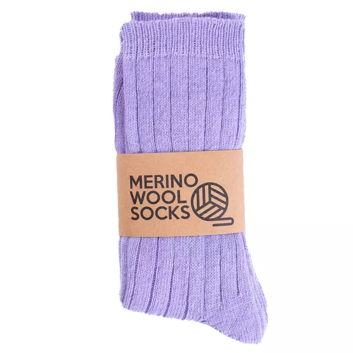 3-pack strumpor med merinoull, Light Lilac, large image number 1