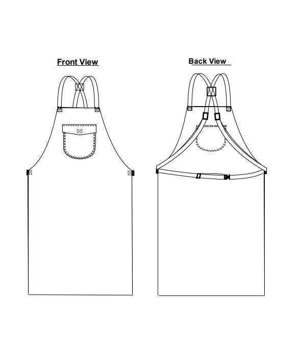 Portwest leather welding apron, Orange