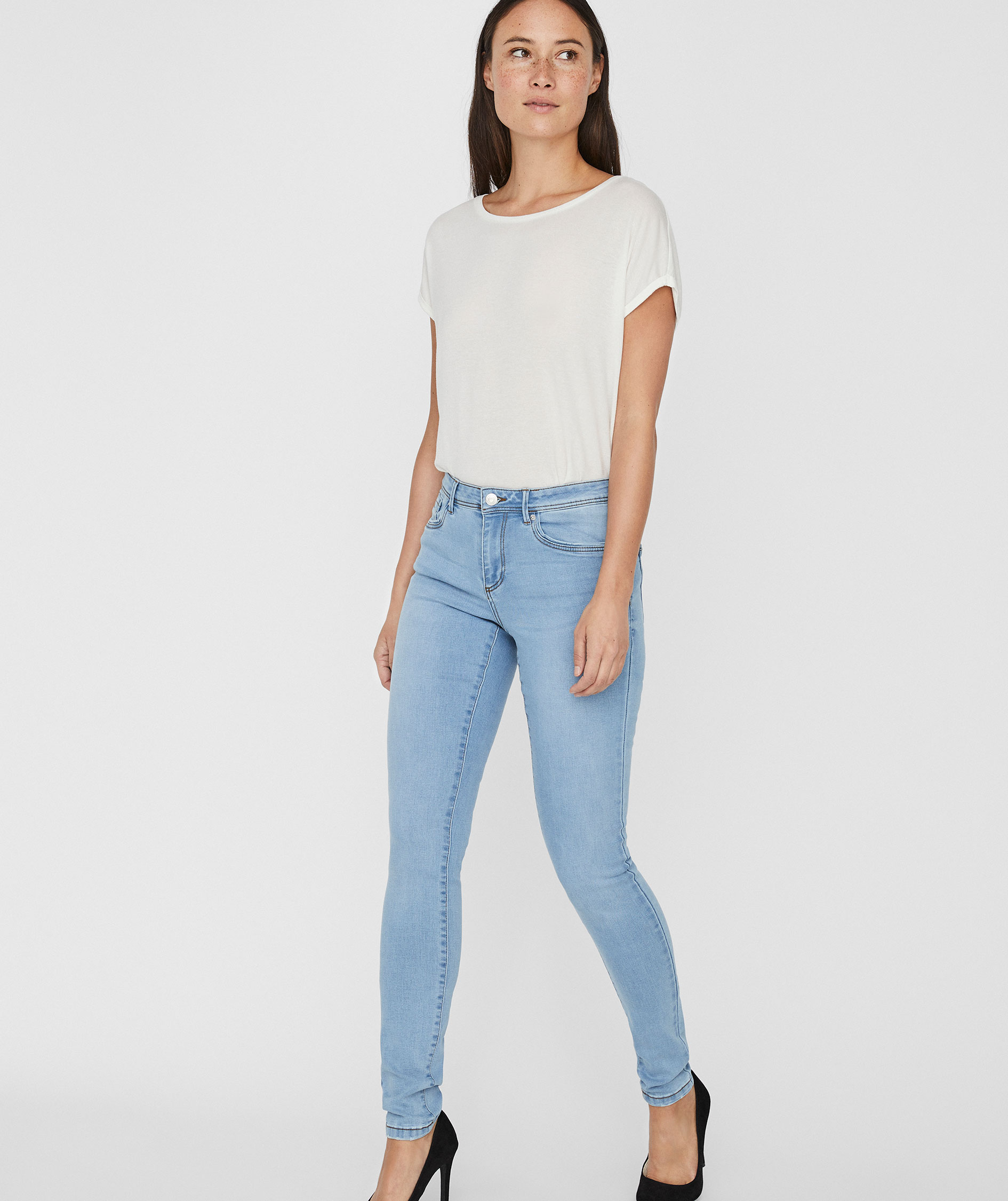 Vero Moda VMTANYA Skinny fit jeans, Light Blue Denim