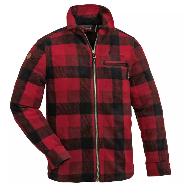 Pinewood Canada fleece shirt kids, Red/Black, large image number 0