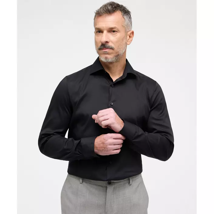 Eterna Performance Slim Fit skjorta, Black, large image number 1