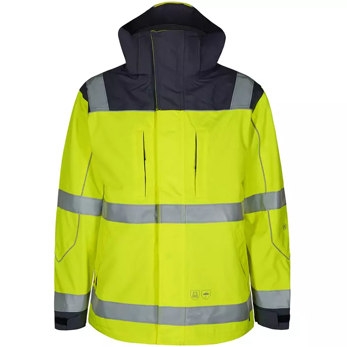 Engel Safety shell jacket, Hi-vis Yellow/Marine, large image number 0