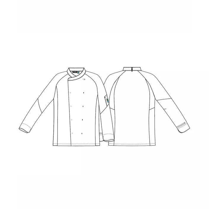 Kentaur Unisex Koch-/Service-Jacke, Weiß, large image number 2