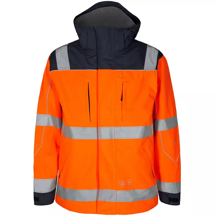 Engel Safety shell jacket, Hi-vis Orange/Marine, large image number 0
