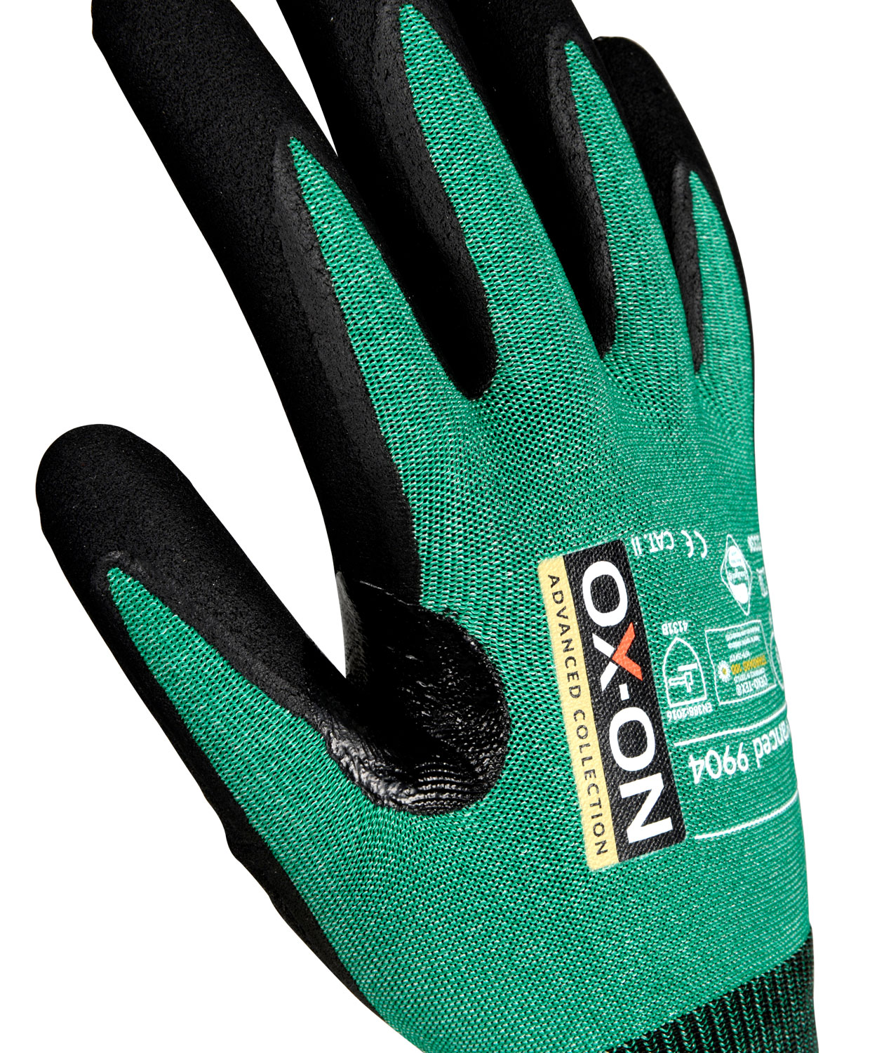 OX-ON Cut Advanced 9904 sk&aelig;rehandsker Cut B, Gr&oslash;n/Sort, large image number 5