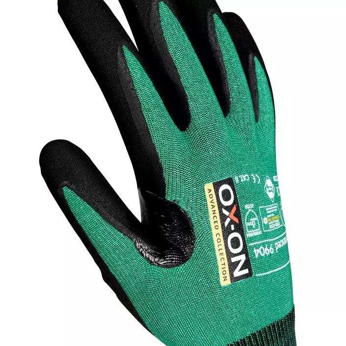 OX-ON Cut Advanced 9904 cut protection gloves Cut B, Green/Black, large image number 5
