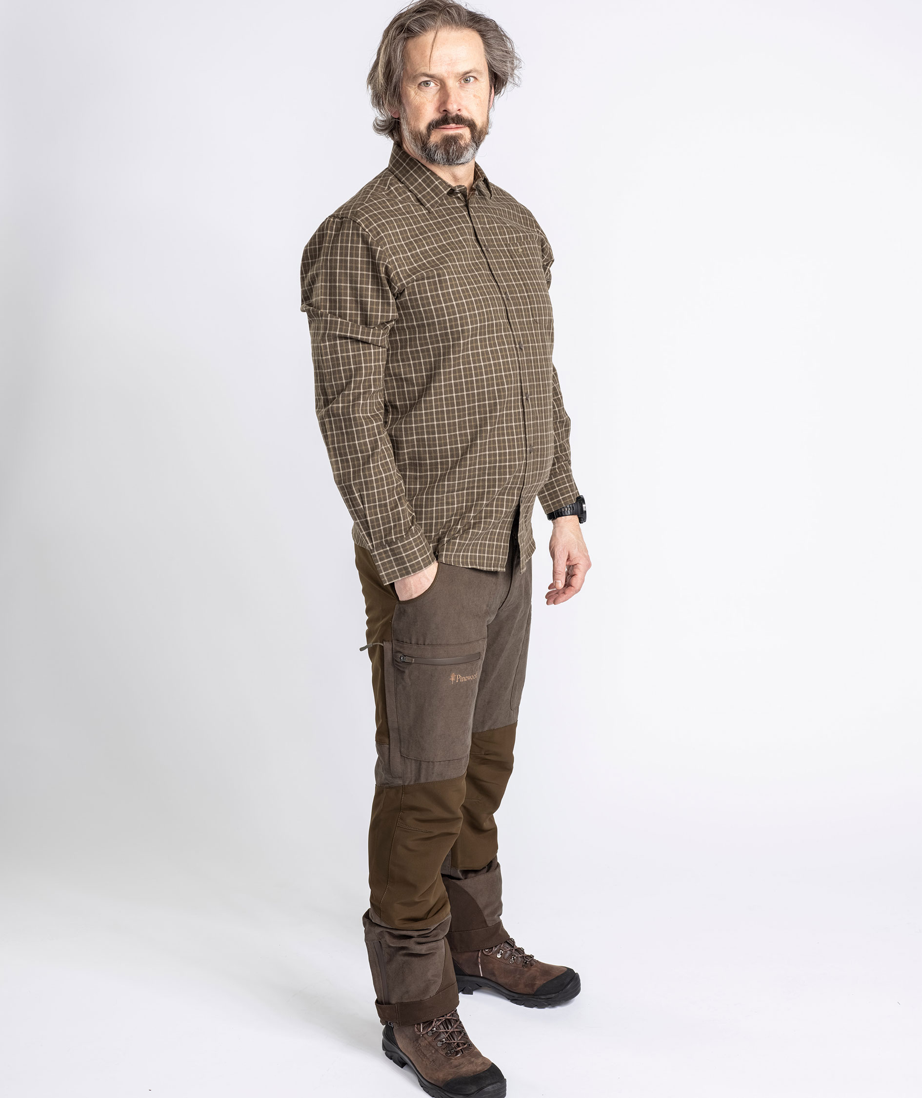 Pinewood Nydala Grouse skjorte, Moss green, large image number 6