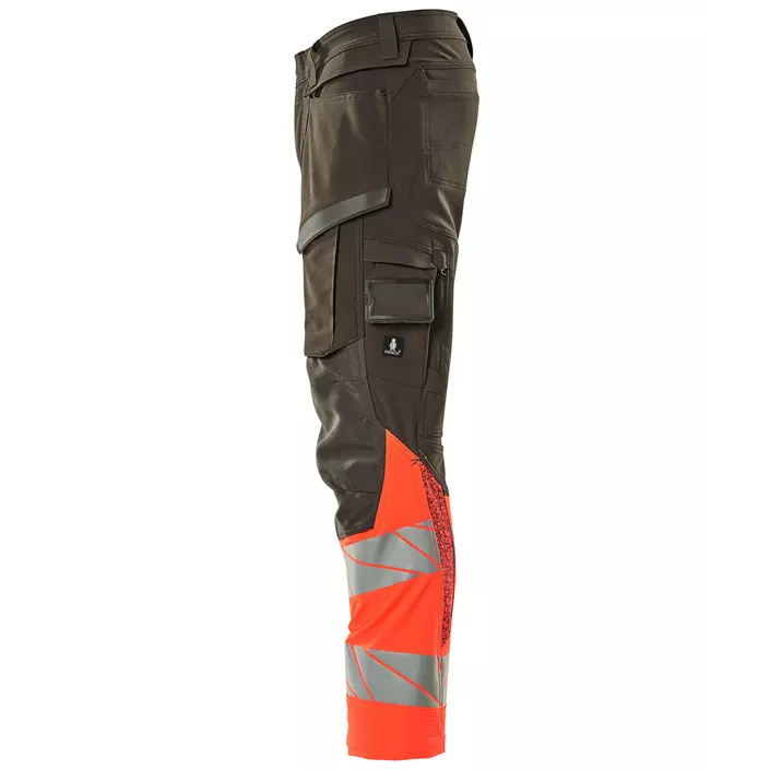 Mascot Accelerate Safe work trousers full stretch, Dark Anthracite/Hi-vis red, large image number 2