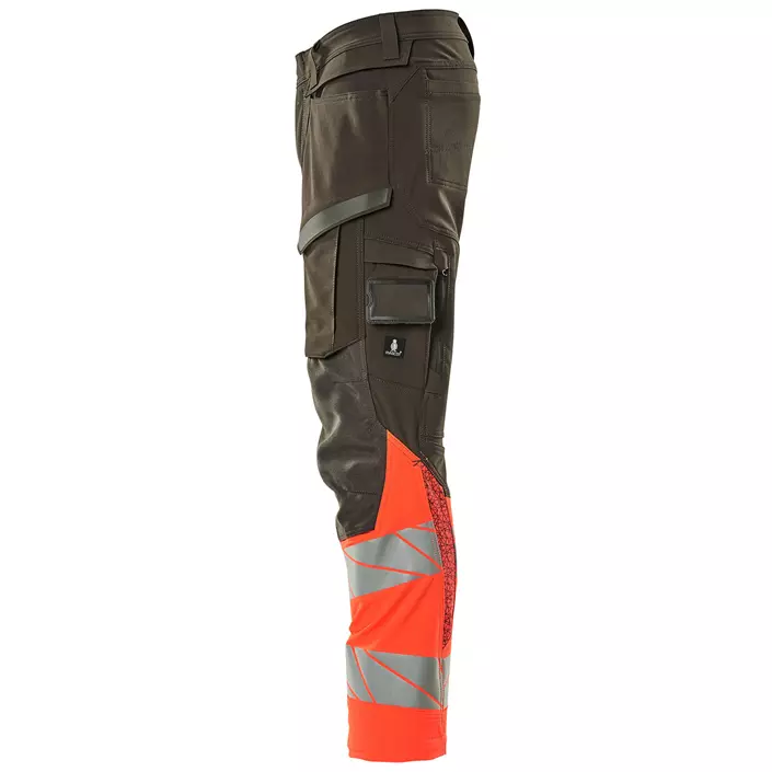 Mascot Accelerate Safe work trousers full stretch, Dark Anthracite/Hi-vis red, large image number 2