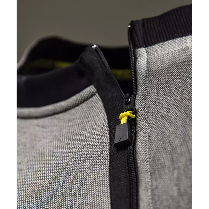 Monitor Sweatshirt mit kurzem Reißverschluss, Grau Melange, large image number 1