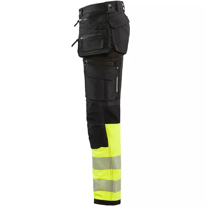 Blåkläder håndværkerbukser full stretch, Sort/Hi-Vis Gul, large image number 2