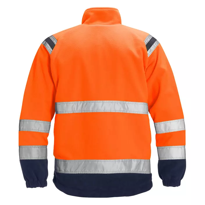 Fristads fleece jacket 4041, Hi-vis Orange/Marine, large image number 1