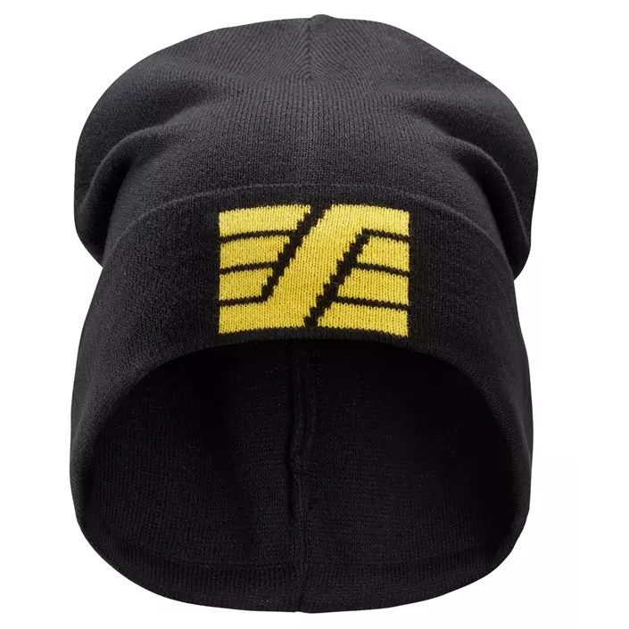 Snickers beanie with S logo, Black/Yellow, Black/Yellow, large image number 0