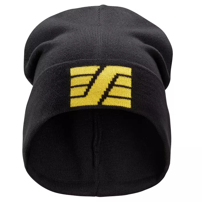Snickers beanie with S logo, Black/Yellow, Black/Yellow, large image number 0