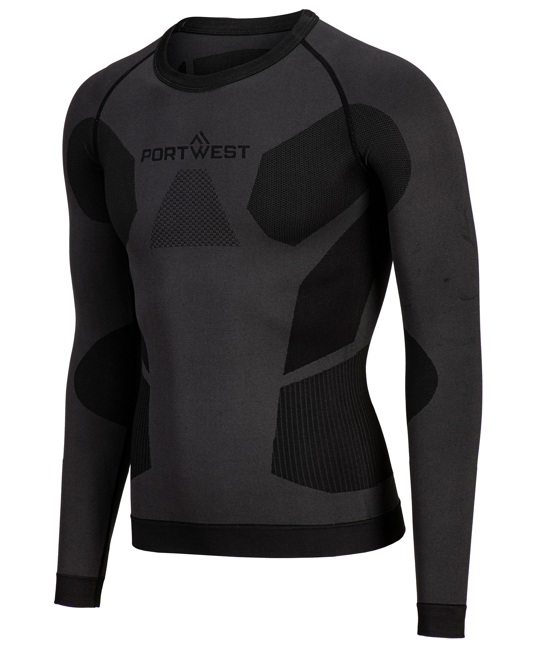 Portwest thermal crewneck, Charcoal, large image number 2