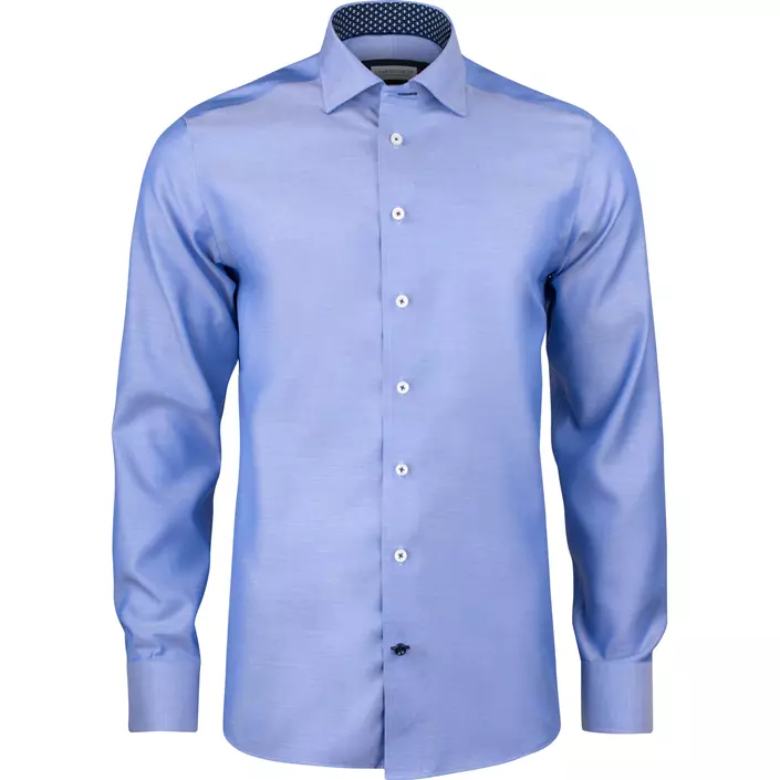 J. Harvest & Frost Twill Red Bow 122 regular fit skjorte, Mid Blue, large image number 0