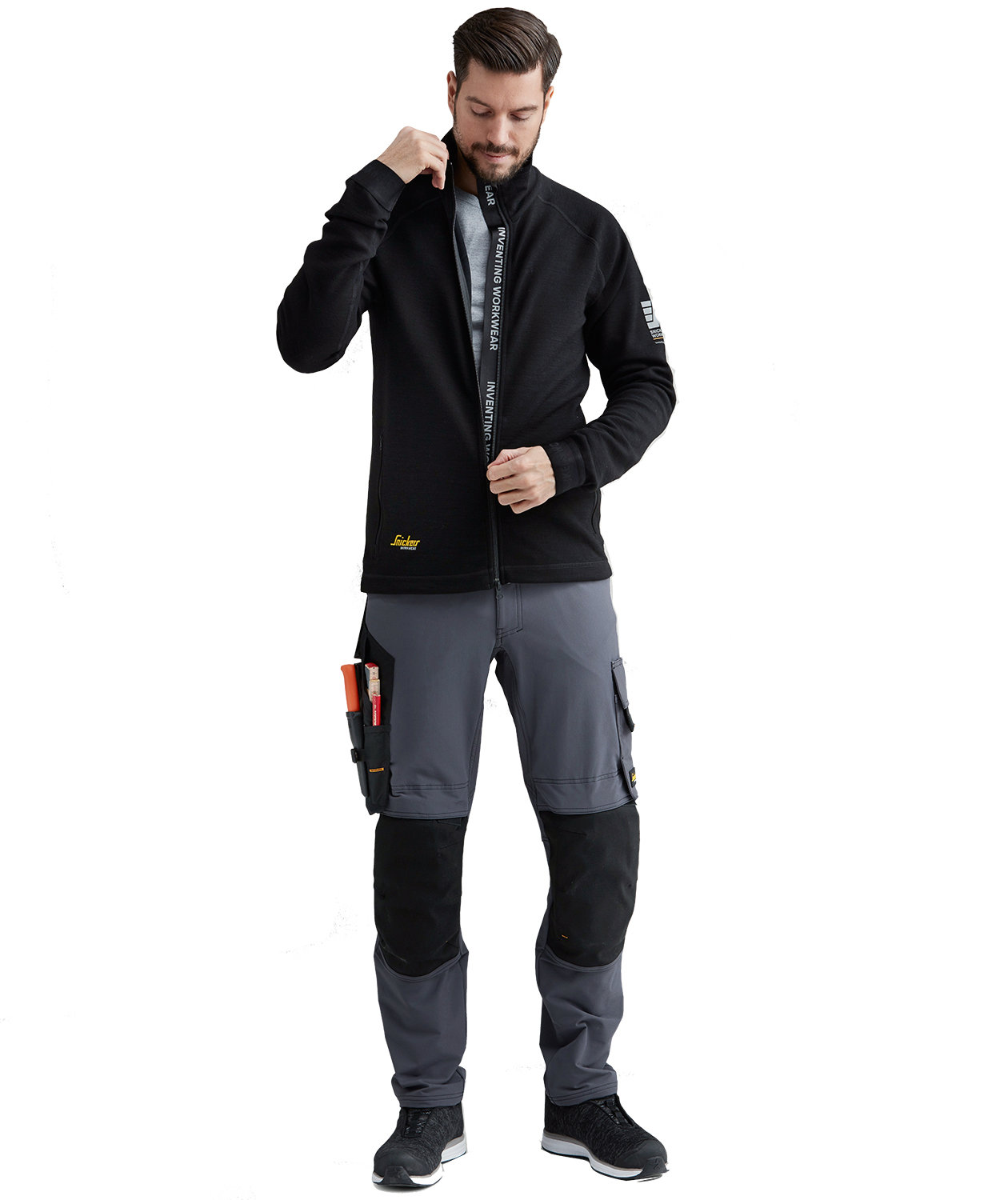 Snickers AllroundWork Cardigan 8019, Schwarz