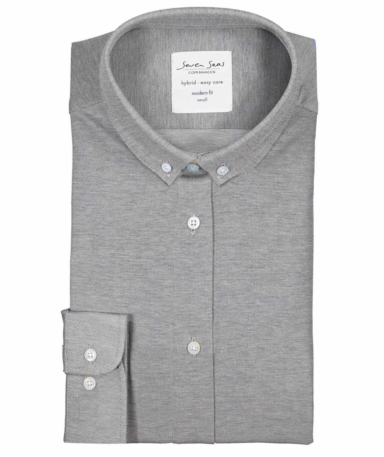 Seven Seas Modern fit Damen Jerseyhemd, Grau, large image number 3