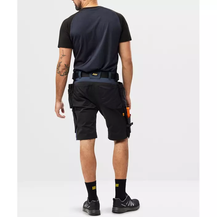 Snickers AllroundWork craftsman shorts 6175 full stretch, Navy/black, large image number 3