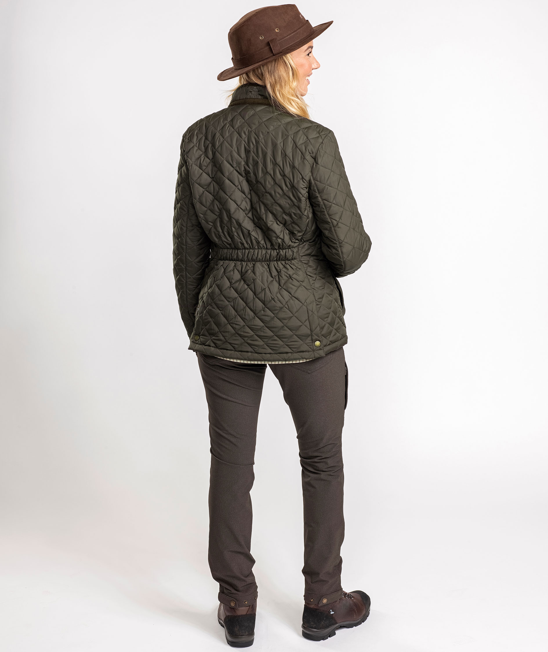 Pinewood Nydala Classic vatteret damejakke, Mosgr&oslash;n, large image number 5