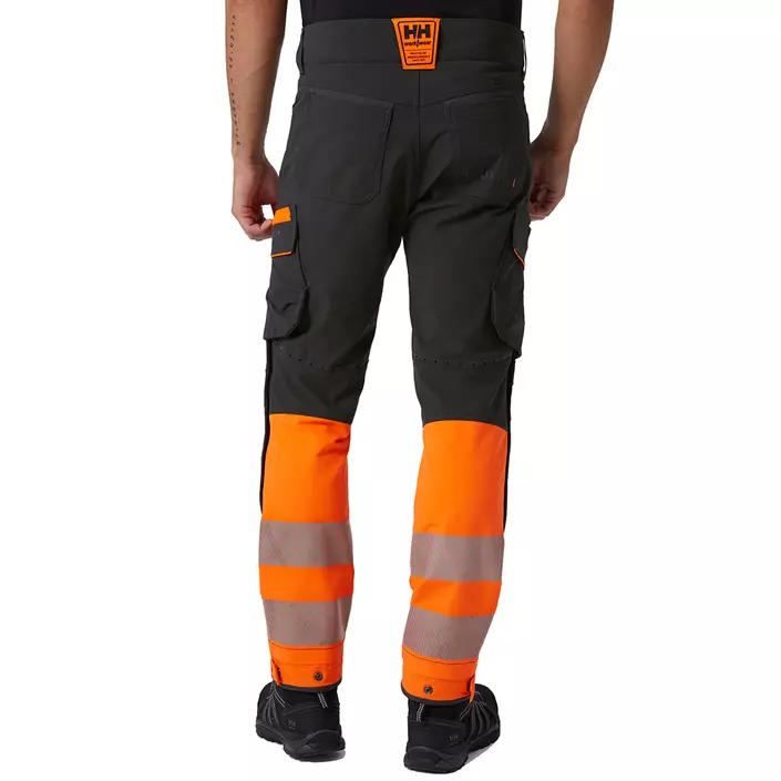 Helly Hansen ICU BRZ service trousers full stretch, Ebony/Hi-Vis Orange, large image number 2