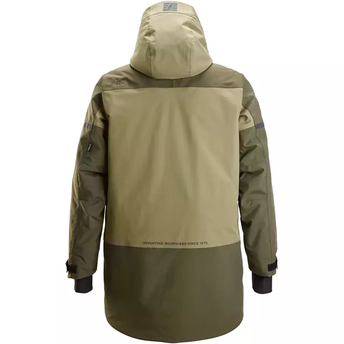 Snickers AllroundWork parkajakke 1801, Khaki Green/Dark Khaki Green, large image number 2