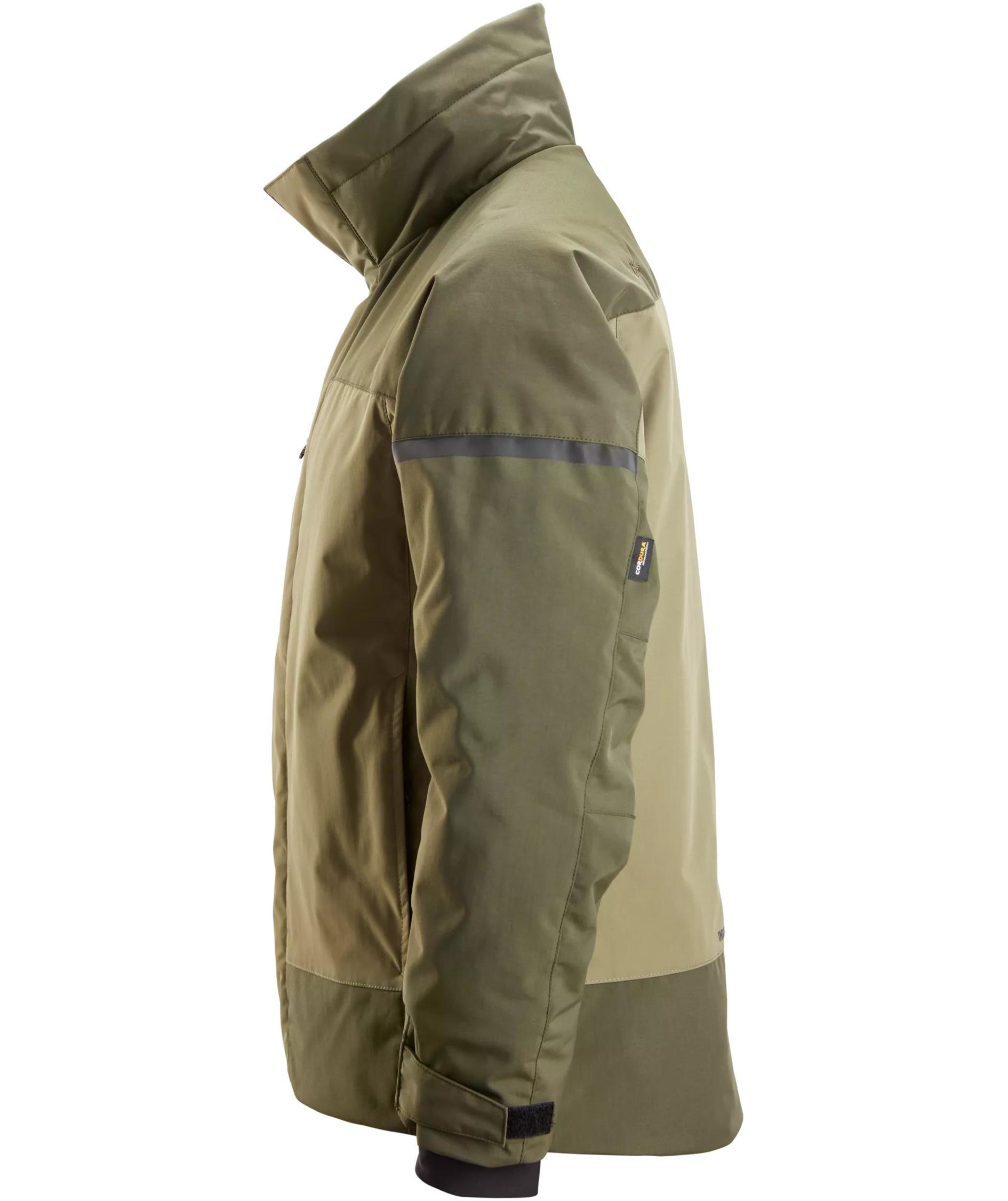 Snickers AllroundWork winter jacket 1106, Khaki Green/Dark Khaki Green, large image number 5
