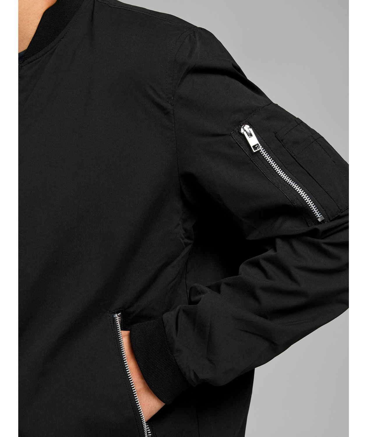 Jack & Jones JJERUSH bomber jacket, Black, large image number 3