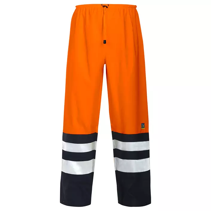 ProJob rain trousers 6504, Hi-vis orange/Grey, large image number 0