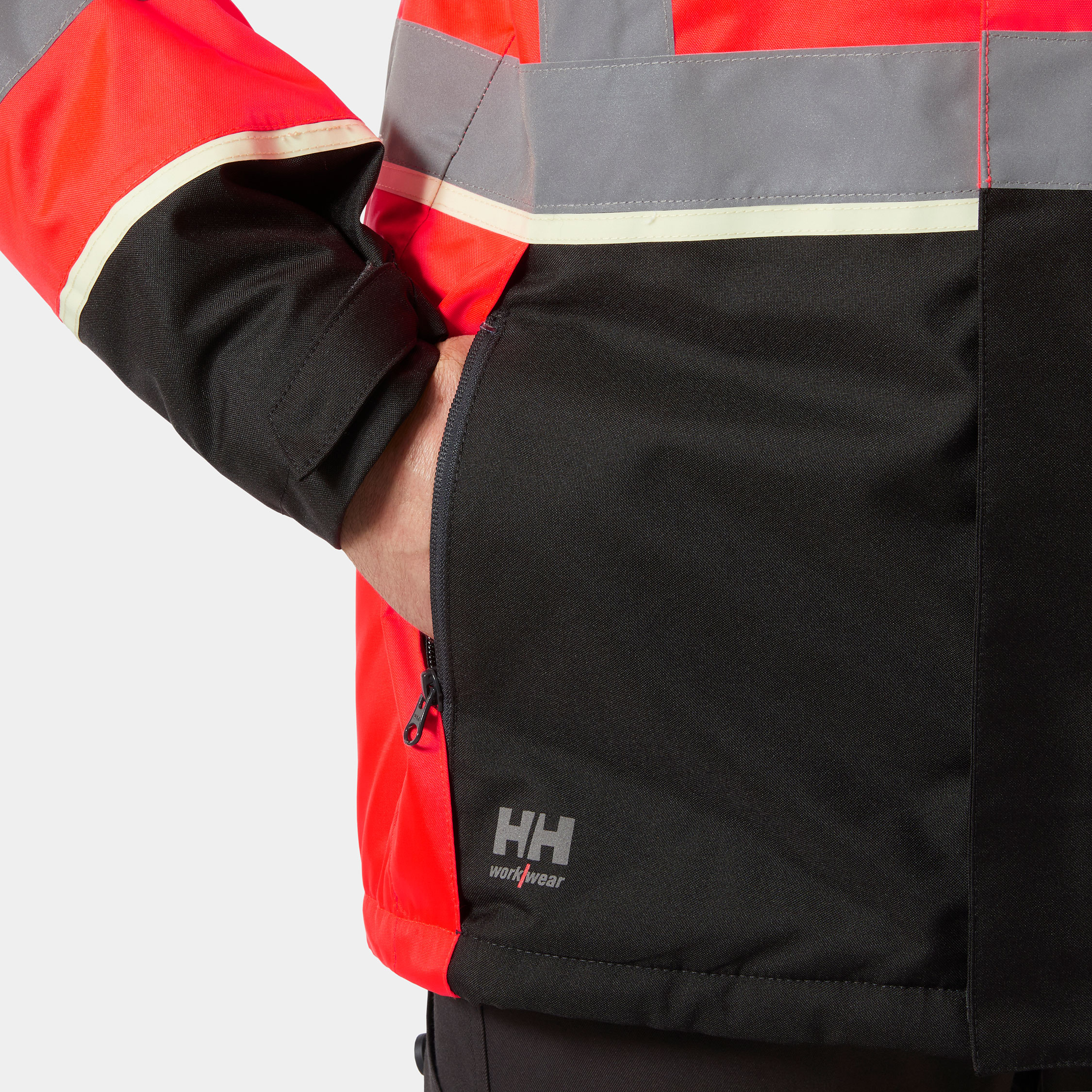 Helly Hansen UC-ME winter jacket, Hi-Vis Red, large image number 8