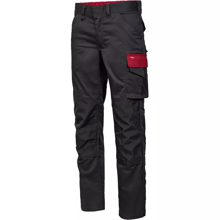 Engel Galaxy arbejdsbukser, Anthracite/Tomato Red, large image number 2