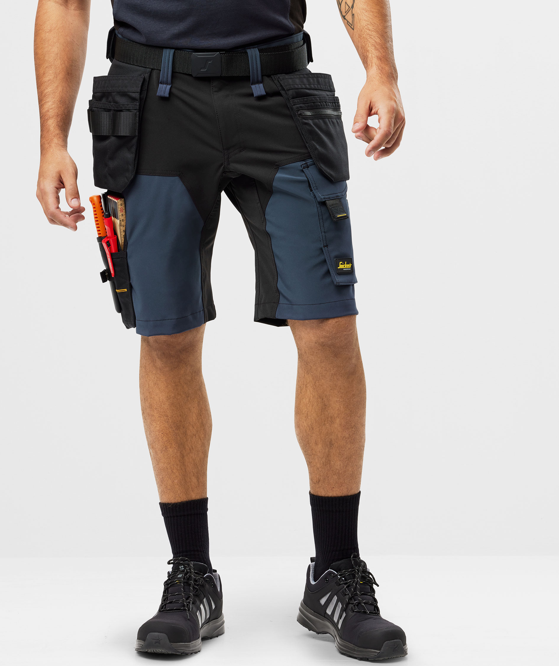 Snickers AllroundWork craftsman shorts 6175 full stretch, Navy/black, large image number 6