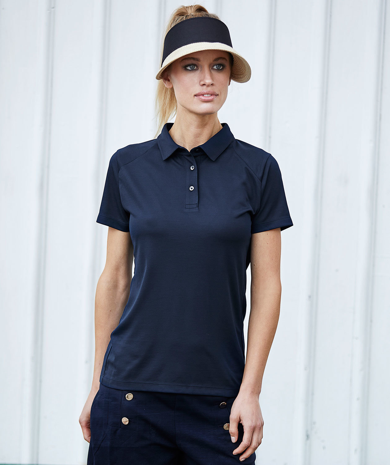 Tee Jays Luxury Sport dame polo T-shirt, Navy, large image number 1