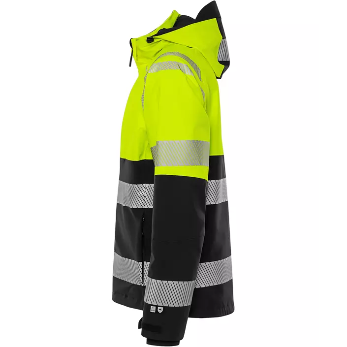 Fristads shell jacket 4690 GLS, Hi-vis Yellow/Black, large image number 6