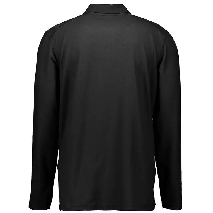 Kansas Match Polo T-shirt med lange ærmer, Sort, large image number 1