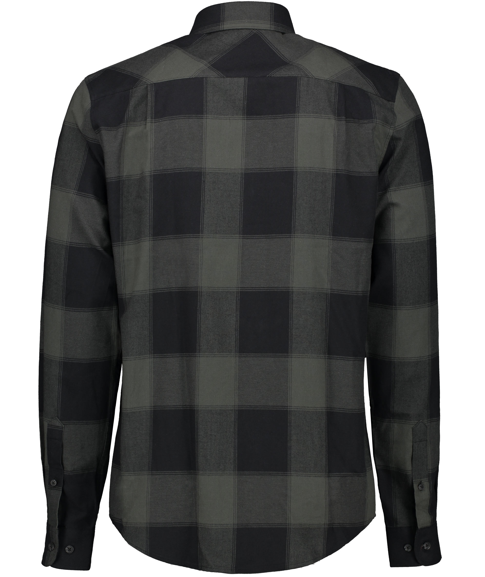 Westborn light flannel shirt, Olive/Black